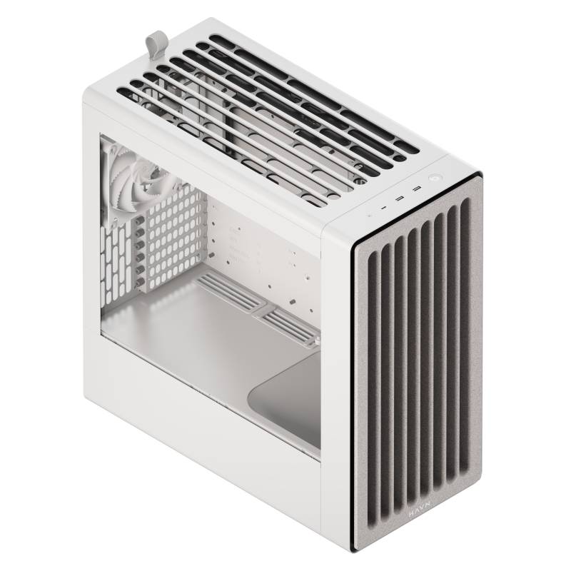 Havn Bf 360  -  White Mid Tower Kabinet Med Høj Airflow Og Minimalistisk Design