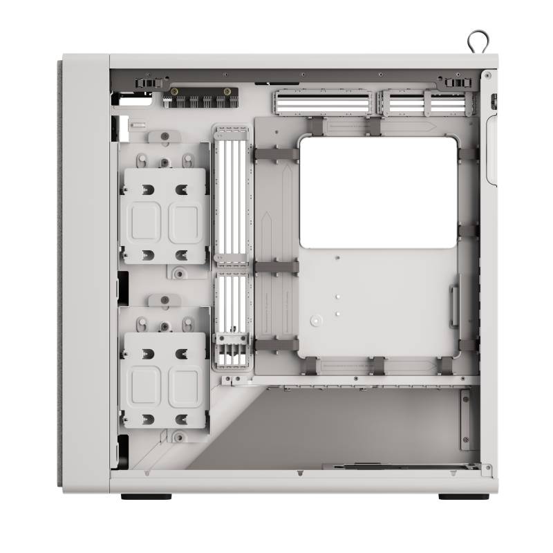 Havn Bf 360 Flow  -  Hvid Mid Tower Kabinet Med Præinstallerede High-Performance Fans