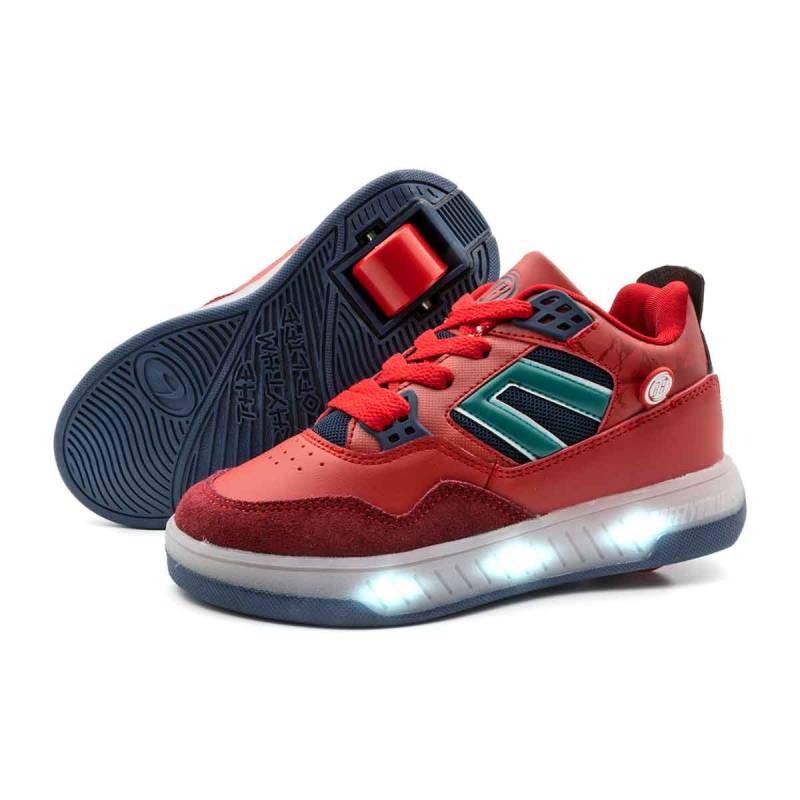 Breezy Rullesko Med Led Red Navy