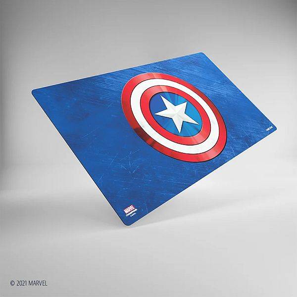 Gamegenic - Spillemã¥tte: Marvel Champions Prime Game Mat - Captain America - !kort Tilbehã¸r
