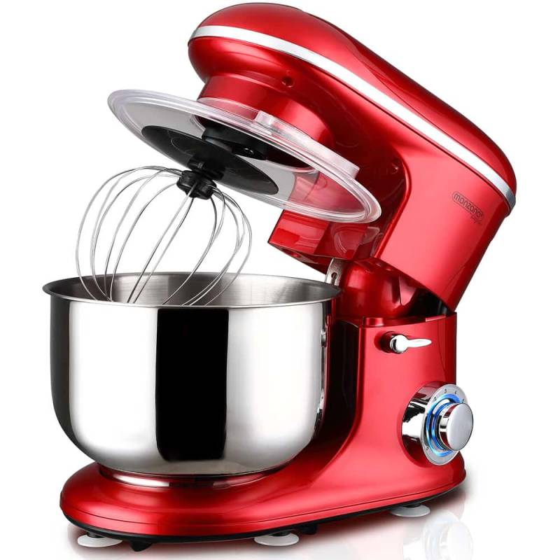 Foodprocessor, 7 Hastigheder, Røreskål, Rød - Deuba