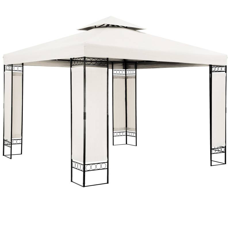 Pavillon Havetelt Havepavillon Lorca 3x3m Metal Vandafvisende Luksus, Farve: Creme - Deuba