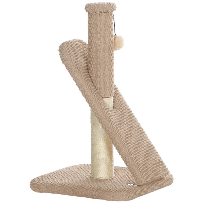 Kradsetræ Med Kradsebræt, Legebold, Tekstureret Sisal, 54 Cm, Lysebrun - Aosom