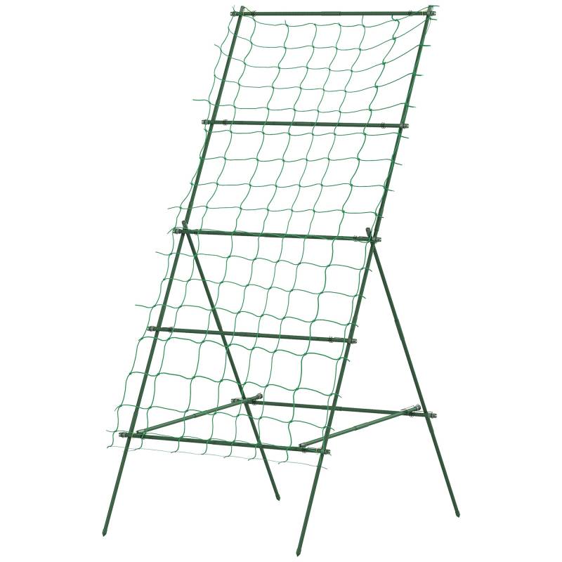 Espalier Af Stål Til Fastgørelse Af Rustfri A-Formet Espalier Til Klatreplanter 101x133x227 Cm Grøn - Aosom