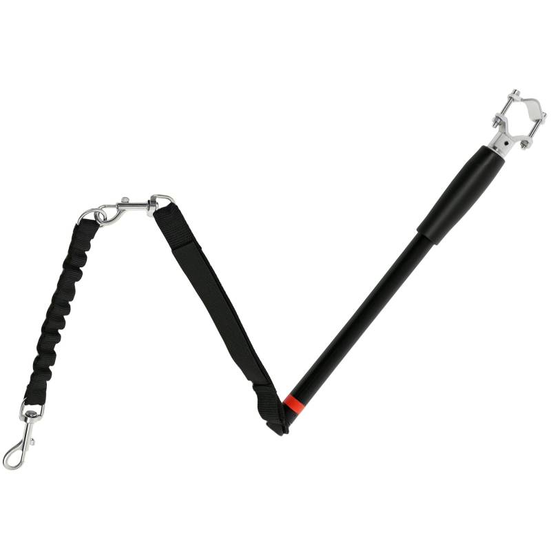 Hundesnor Til Cykler, Elastisk Reb, Stålrør, 124 Cm, Sort - Aosom