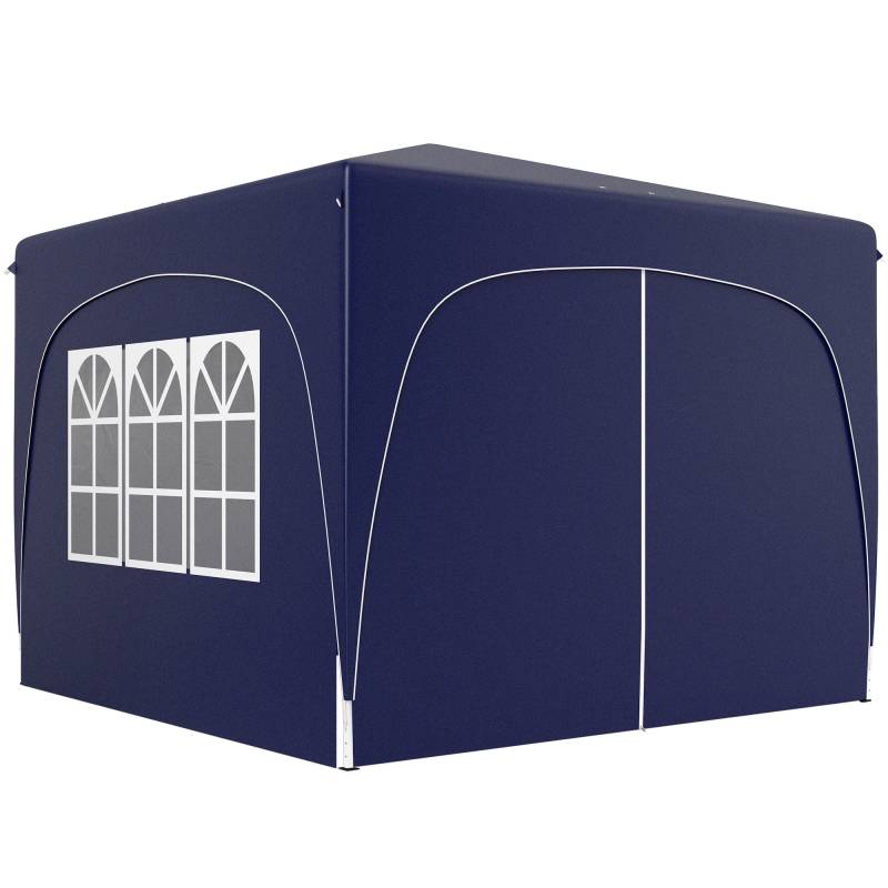 3 X 3 M Pavillon, Pop-Up Havetelt Med Sidevægge Og Bæretaske, Upf 50+, Højdejusterbar, Sand - Aosom