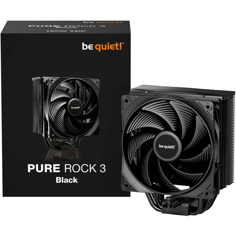 Be Quiet Pure Rock 3 Black (black, 120 Mm) Cpu Køler - Geekd.dk - Be Quiet!
