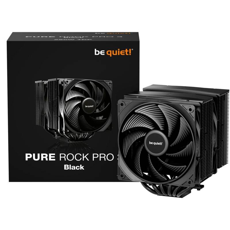 Be Quiet Pure Rock Pro 3 Black (black, 120 Mm) Cpu Køler - Geekd.dk - Be Quiet!