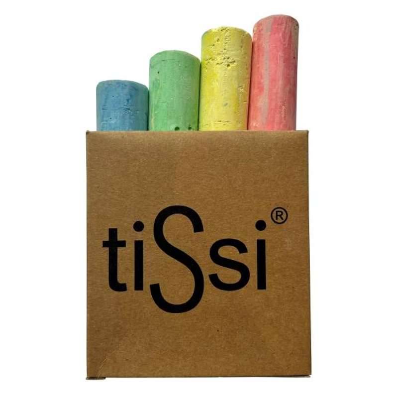 Tissi Farvet Kridt - Sæt M. Fire Farver