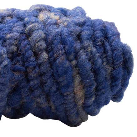 Kremke Soul Wool Rugby Tæppeuld 31 Dyb Blå Meleret