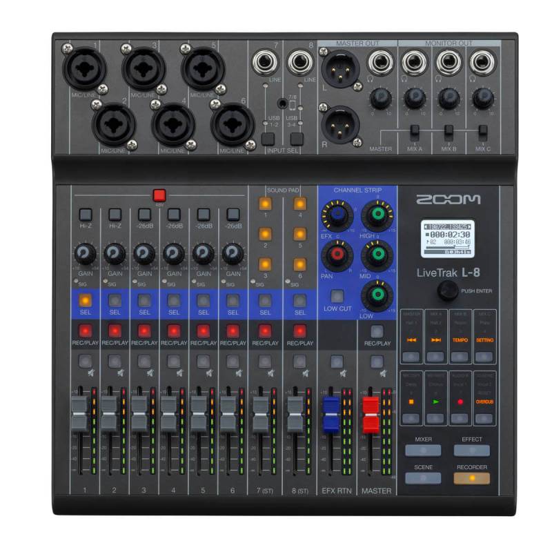 Zoom Livetrak L-8 Harddisk-Recorder / Audio Interface