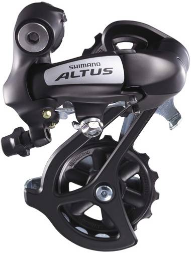 Shimano Altus - Bagskifter 3 X 7 Gear Eller 3 X 8 Gear Sort