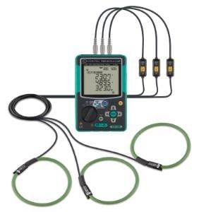 Kyoritsu 6305  -  3-Faset Mini Energianalysator Med Bluetooth - Elma