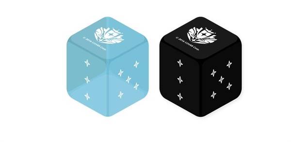 Hololive Official Card Game: Official Dice - Light Blue & Black (2-Piece Set) - !terninger & Tilbehã¸r