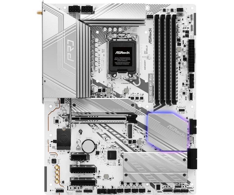 Asrock Z890 Pro Rs Wifi White Motherboard Atx Lga-1851 Intel Z890 Bundkort - Geekd.dk