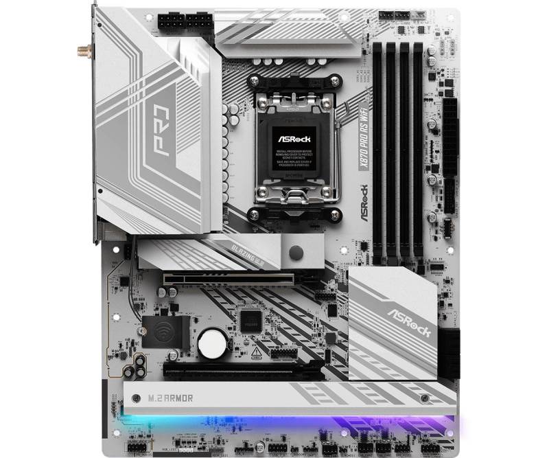 Asrock X870 Pro Rs Wifi Motherboard Atx Am5 Socket Ddr5 Bundkort - Geekd.dk