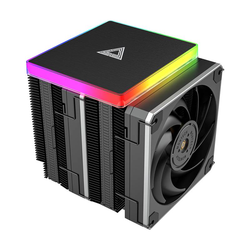 Montech Metal Dt24 Premium - Cpu Cooler, Argb Top Cover, 2x 120mm Pwm Fans, Lga1700 + Am5 Support, 270w Tdp