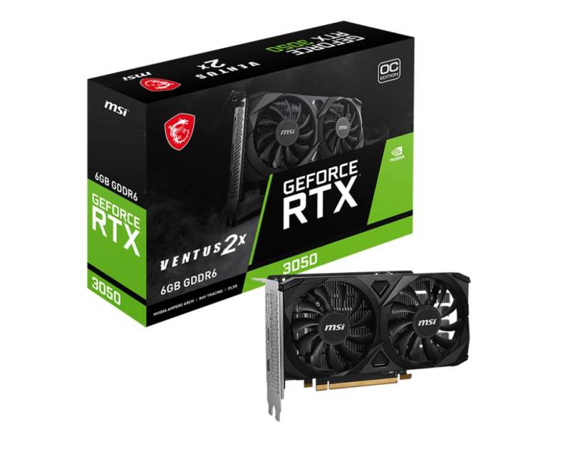 Msi Rtx 3050 6gb Ventus 2e E Oc Gddr6 Grafikkort - Geekd.dk