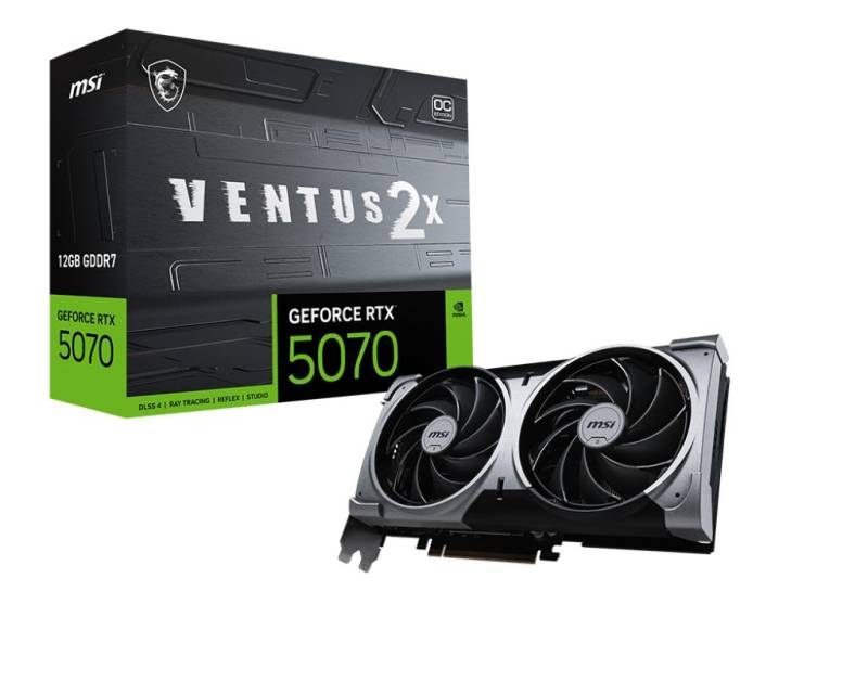 Msi Geforce Rtx 5070 12g Ventus 2x Oc Grafikkort - Geekd.dk