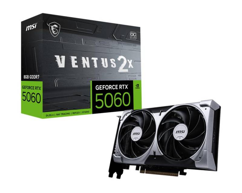Msi Geforce Rtx 5060 8g Ventus 2x Oc 8gb Grafikkort - Geekd.dk