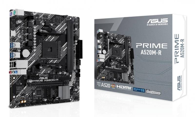 Asus Prime A520m-R Micro-Atx Socket Am4 Amd A520 Bundkort - Geekd.dk