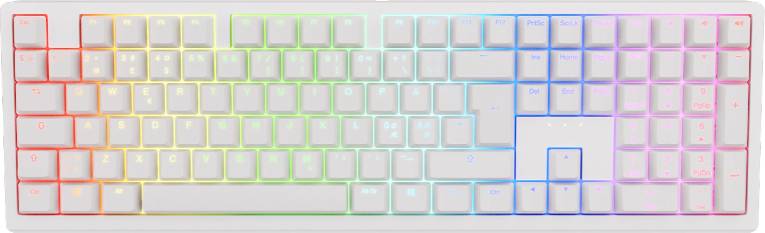 Ducky Zero - White - Cherry Brown - Rgb - Trådløs