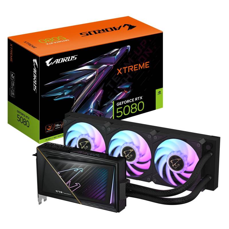 Gigabyte Geforce Rtx5080 Aorus Xtreme Waterforce 16gb Grafikkort - Geekd.dk