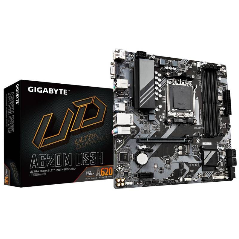 Gigabyte A620m Ds3h - Socket Am5 - Motherboard Bundkort - Geekd.dk