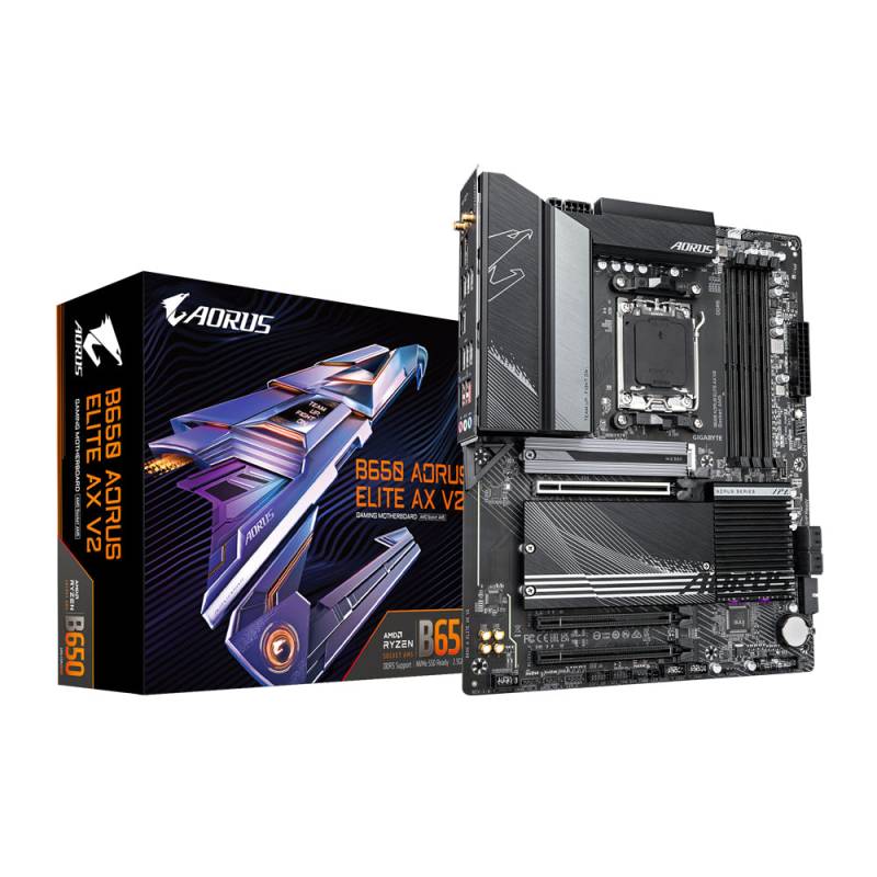 Gigabyte B650 Aorus Elite Ax V2 - Socket Am5 - Motherboard (black) Bundkort - Geekd.dk
