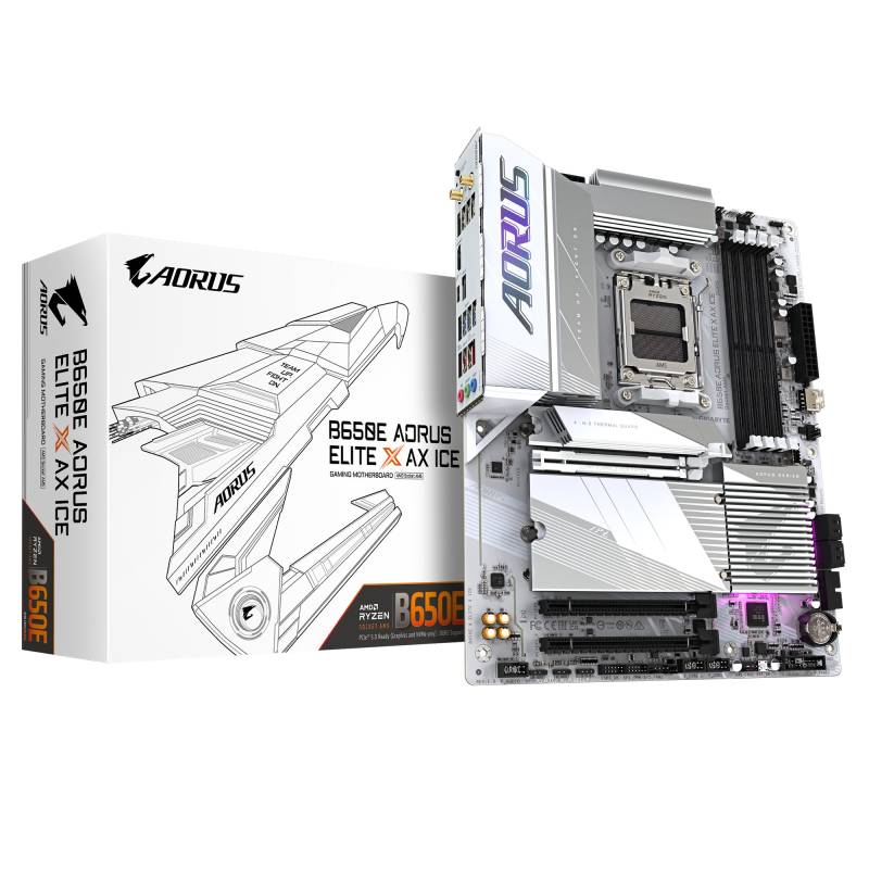Gigabyte B650e A Elite X Ice - Socket Am5 - Motherboard Bundkort - Geekd.dk