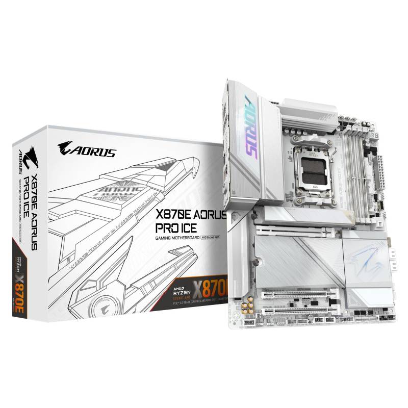 Aorus X870e Pro Ice Atx Socket Am5 Amd X870e Bundkort - Geekd.dk - Gigabyte