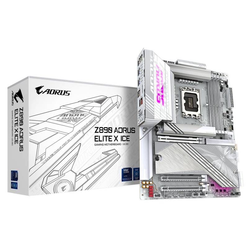 Aorus Z890 Elite X Ice Atx Lga1851 Sokkel Intel Z890 Bundkort - Geekd.dk - Gigabyte