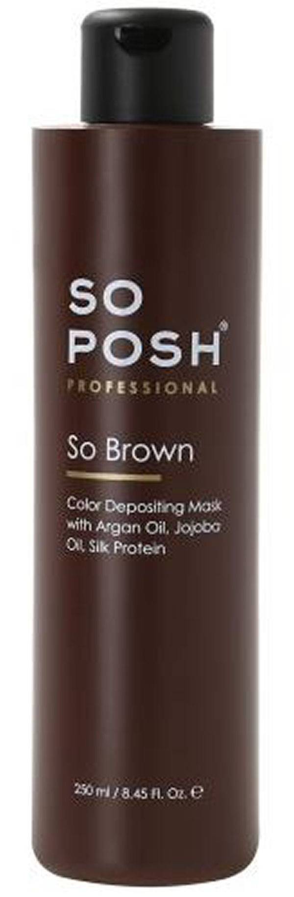 So Posh Professional So Brown Color Depositing Mask With Argan Oil Jojoba Oil Silk Protein Til Dyr 250ml