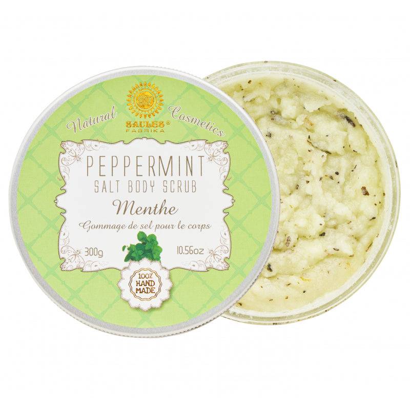 Body Scrub Til Naturlig Peeling - Pebermynte & Salt - Sæbe & Svamp - Saules Riga - Studiobuus