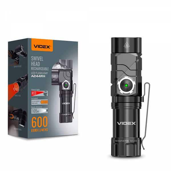 Led Lommelygte - Bærbar, 5000k, Lysstyrke 600lm, Forbrug 10w - Kulør : Neutral - Videx