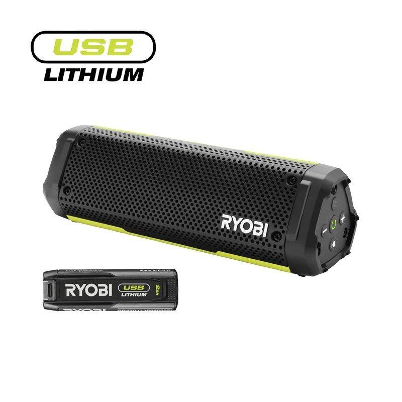 Ryobi 4v Usb Lithiumâ„¢ Bluetoothâ® Højttaler (1x 2,0 Ah) Rs4-120g