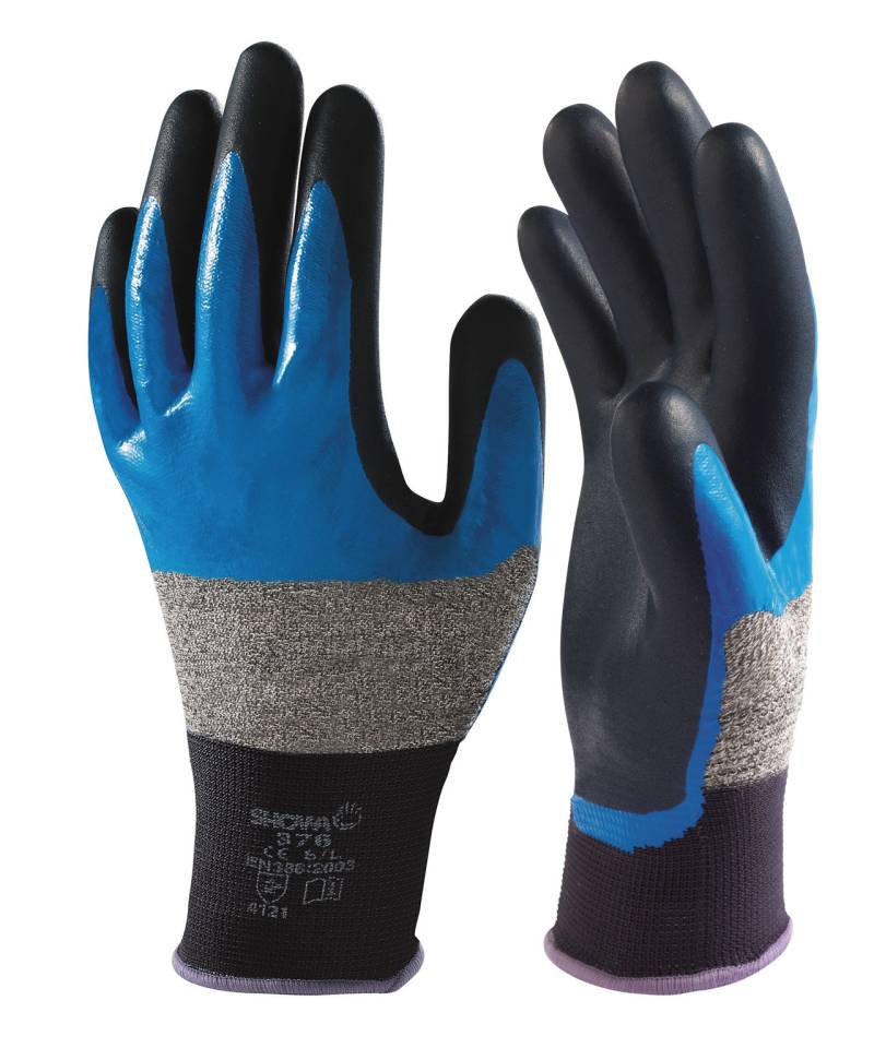 Showa 376 Nitrile Grip 3/4 Dyp Arbejdshandsker (8) - Os Safety
