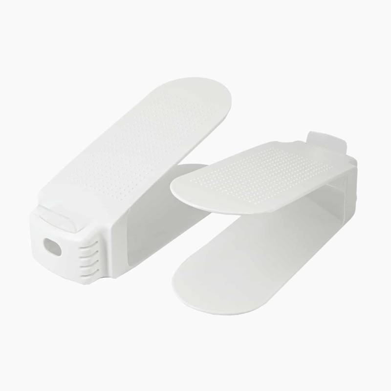 Skoholder (sæt Med 2 Stk.) - Hvid - 10cm X 26cm X 13,5cm - Oline - Indomit