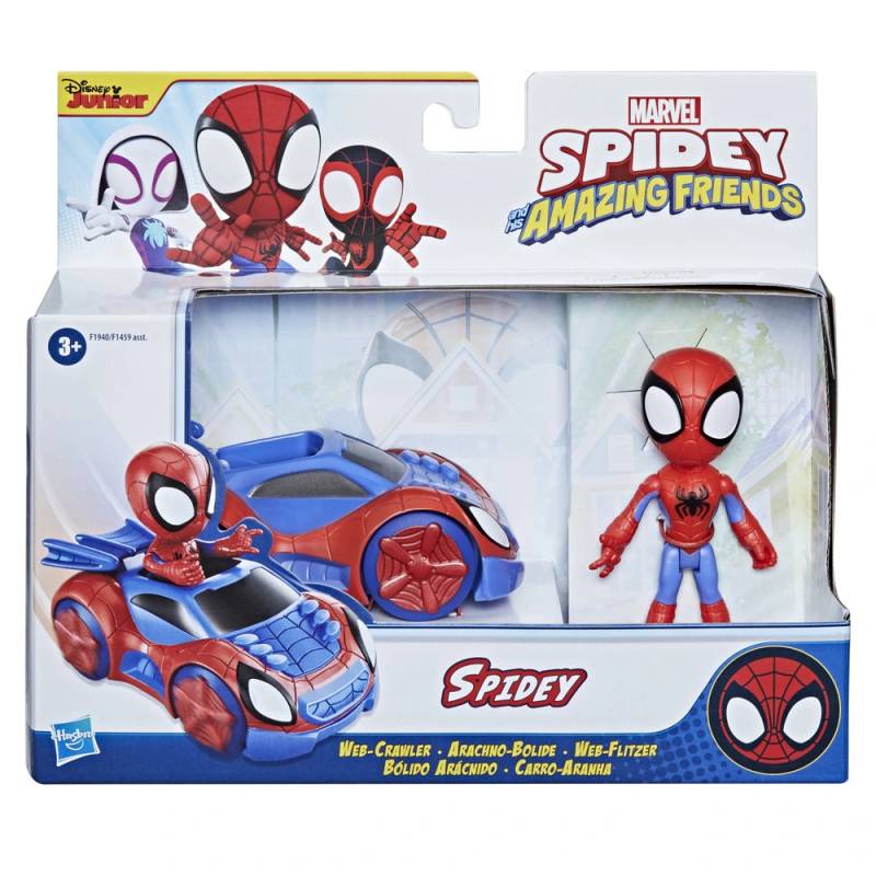 Spidey Køretøj Og Figur Ass - Spidey And His Amazing Friends