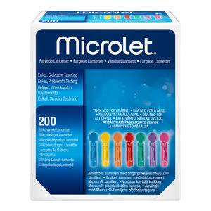 Ascensia Microlet Lancetter (farvede) - 200 Stk. - Bayer