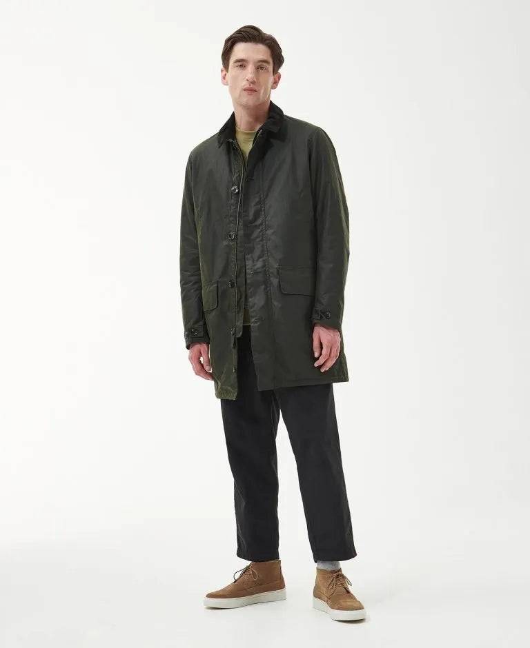 Barbour - Jakke - Herre - Wax Mac - Black/Greenloch Tartan - L