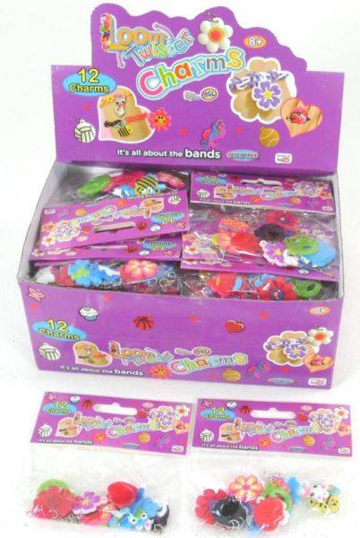 Loom Bands (bandz) - 12 Loom Twister Charms Elastik - Fun Party Rubber *crazy Tilbud* - !andet