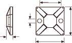 Holder Hvid M/Lim 28x28mm Mb4a - Hellermanntyton