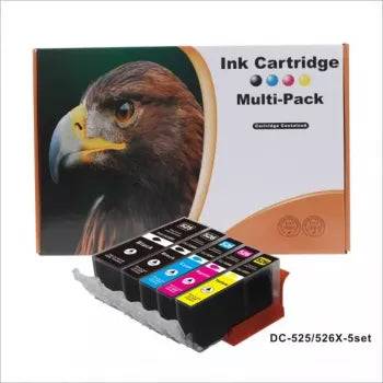 Pakke Sæt Canon Pgi-525 / Cli-526  5 Farver Pbk-Bk-C-M-Y  Alternativ  59ml - Inkpartner Aps
