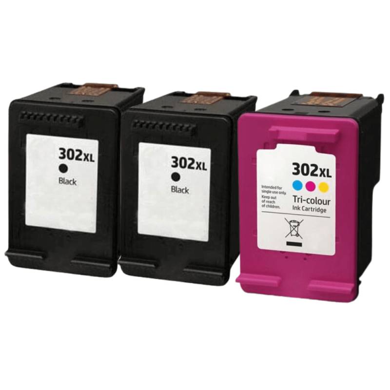 Pakke Sæt Hp 302xl  2 Sort, 1 Farver  Alternativ  48 Ml - Inkpartner Aps