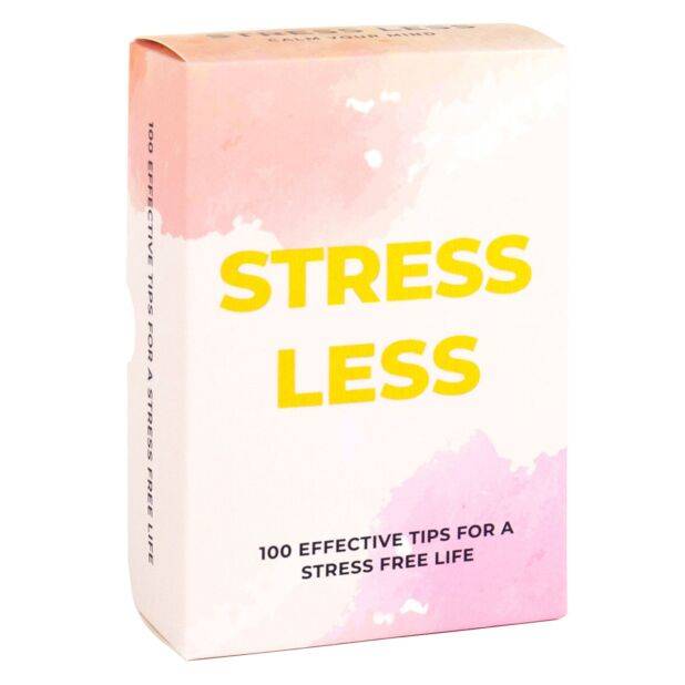 Motivationskort Stress Less - øvelser & Reflektioner - Aktivitets Kort - Gift Republic - Studiobuus
