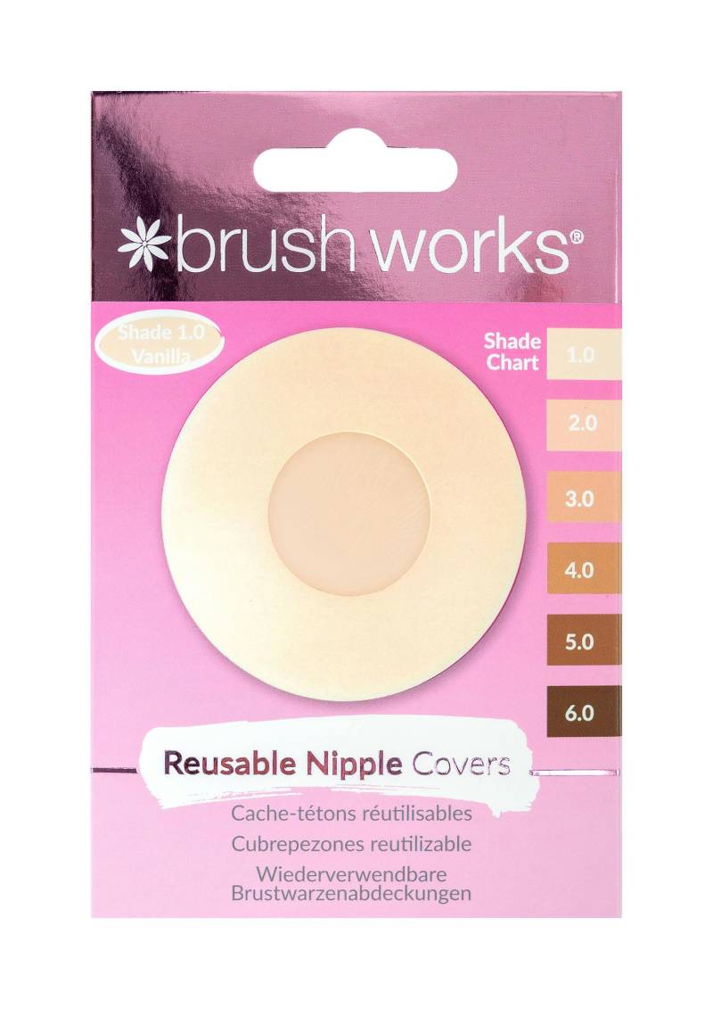 Brushworks Silicone Nipple Covers Shade 1.0 Vanilla 2 Stk