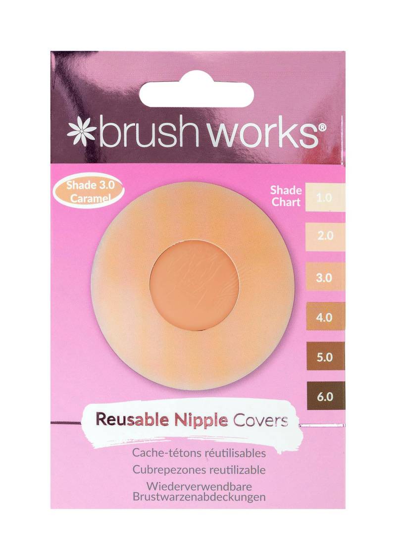 Brushworks Silicone Nipple Covers Shade 3.0  Caramel 2 Stk
