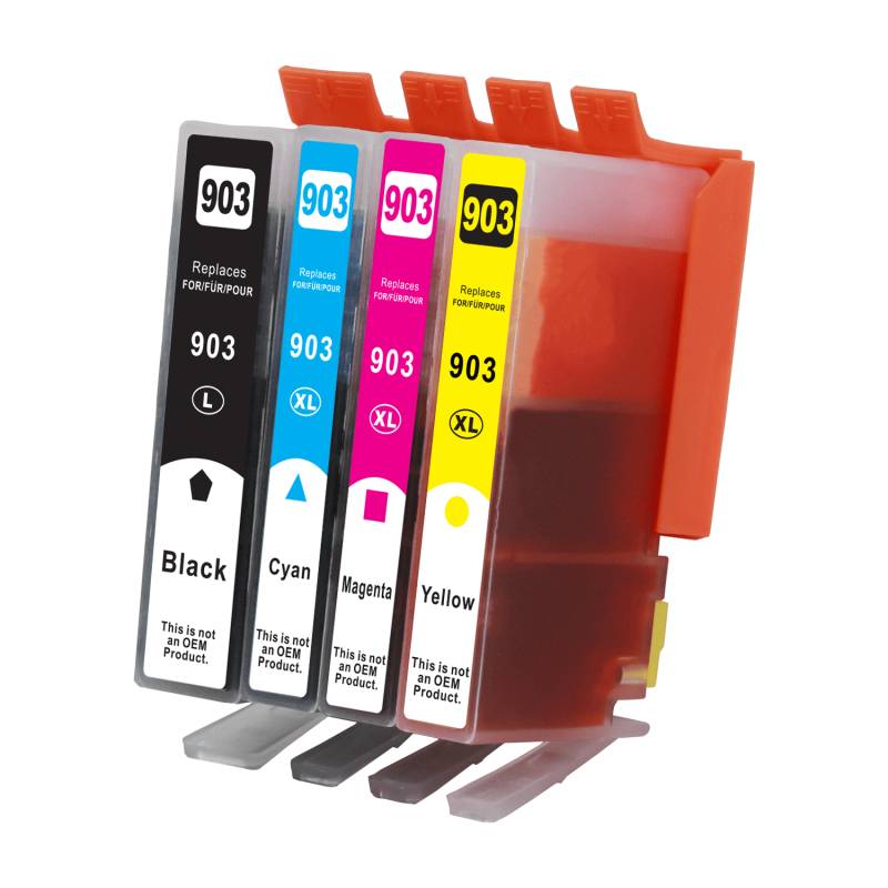 Pakke Sæt Hp 903xl  4 Farver Bk-C-M-Y  Alternativ  364xl, 69ml - Inkpartner Aps