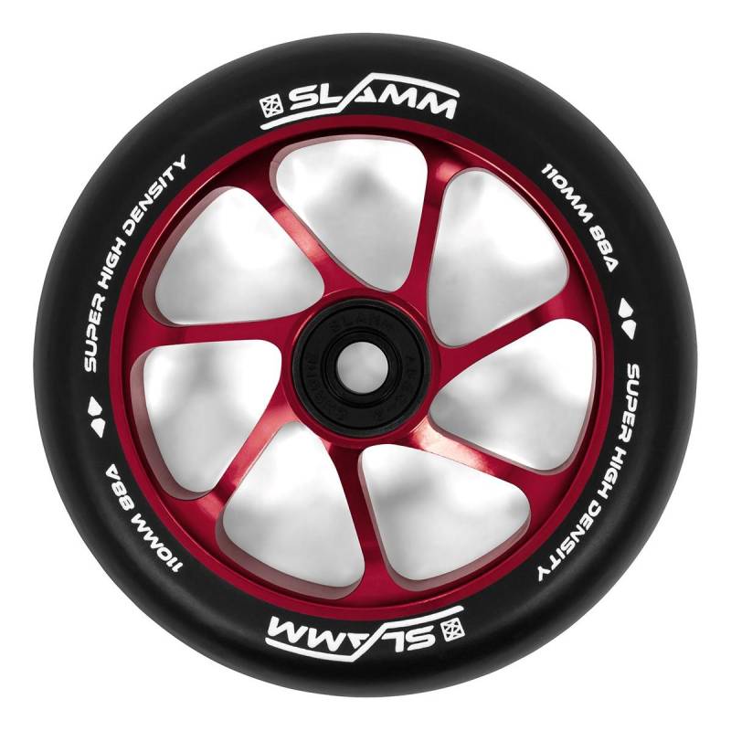 Slamm 110mm Team Hjul Til Løbehjul Sort/Rød 1 Stk.